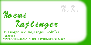 noemi kajlinger business card